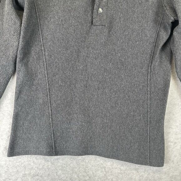 Kuhl Sweater Mens Medium Gray Konfronter 1/4 Snap Jacket Pullover Mock Neck - Picture 5 of 13